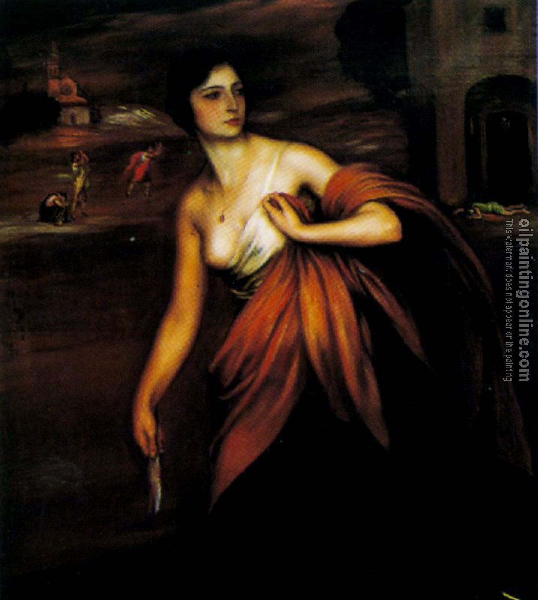 Julio Romero de Torres - La chica de la navaja